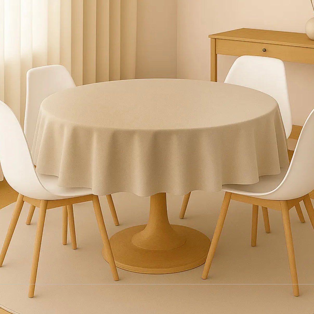 Leather Round Table Cover