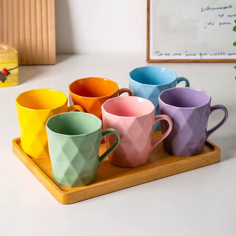 Diamond Shaped Porcelain Mug
