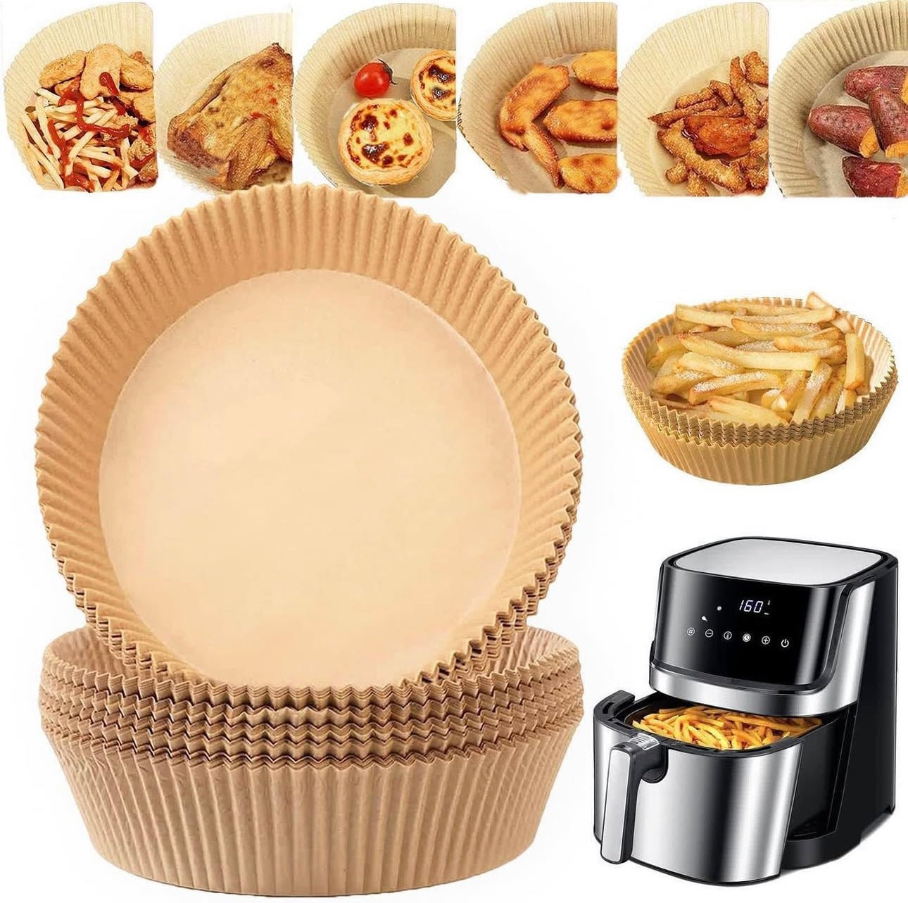 Round Airfyer Liners 50pcs