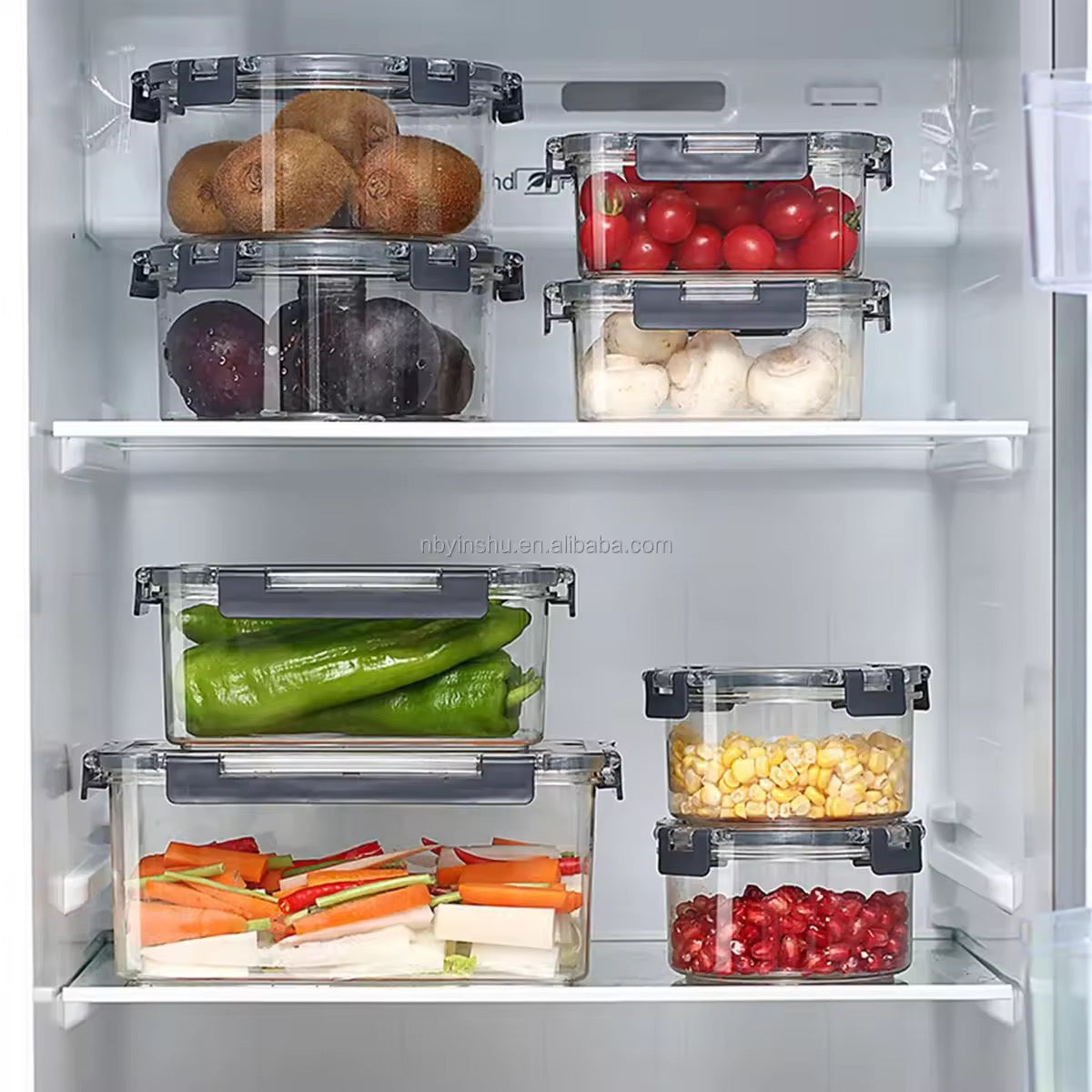 Acrylic 3 Piece Square Food Container Set