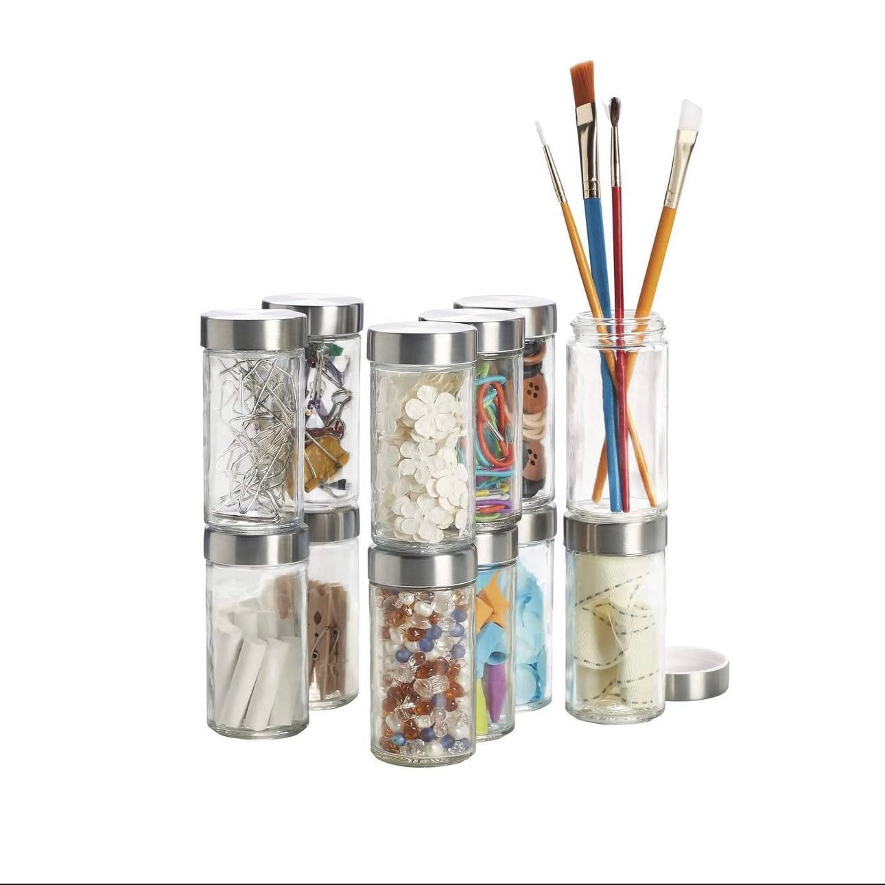 Round Glass Spice Jar