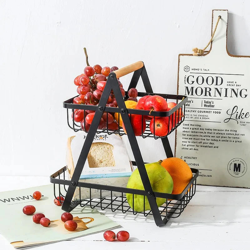 Two Tier Fruit Basket Organizer