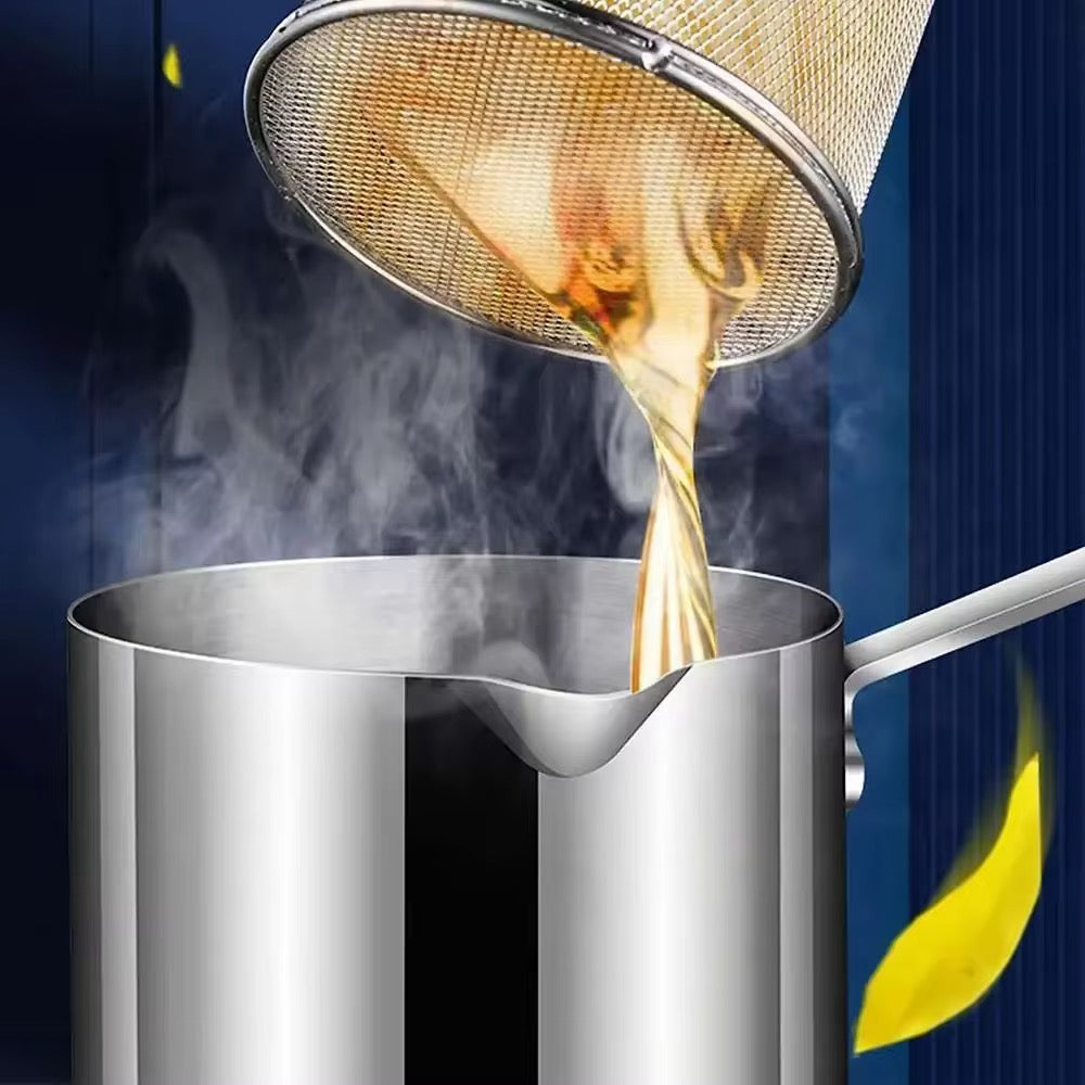 Stainless Steel Frying Basket & Pot
