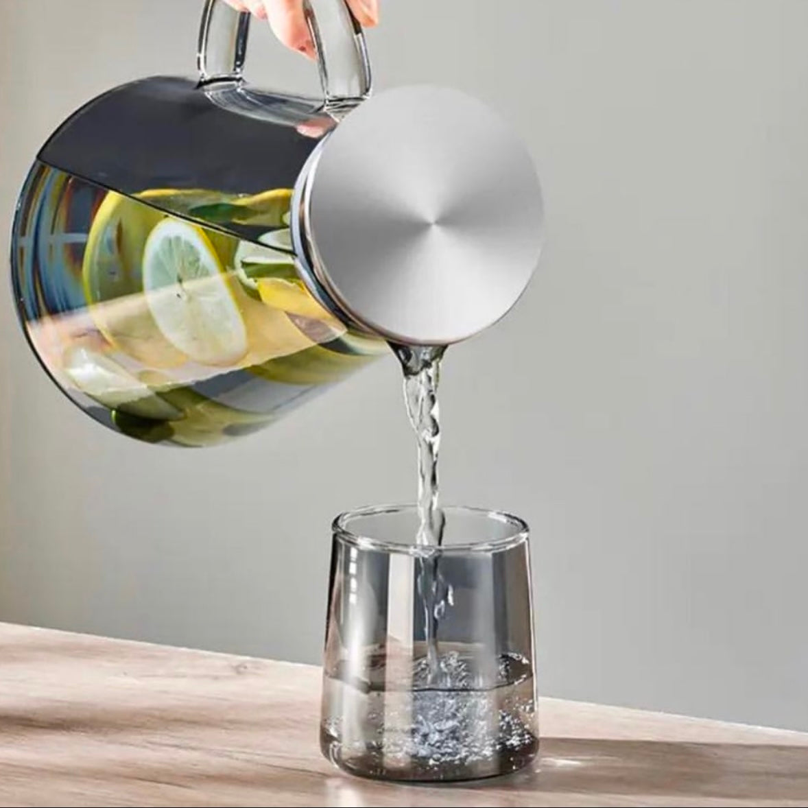 Glass Pitcher & 6 Cup Set