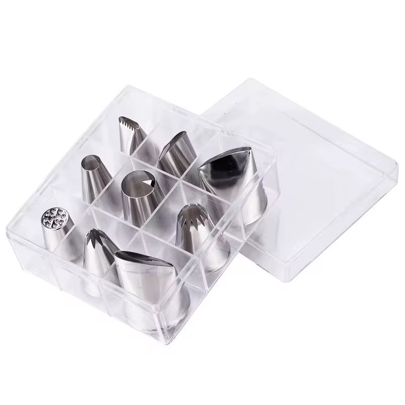 Stainless Steel Large 9 Piece Nozzle Set