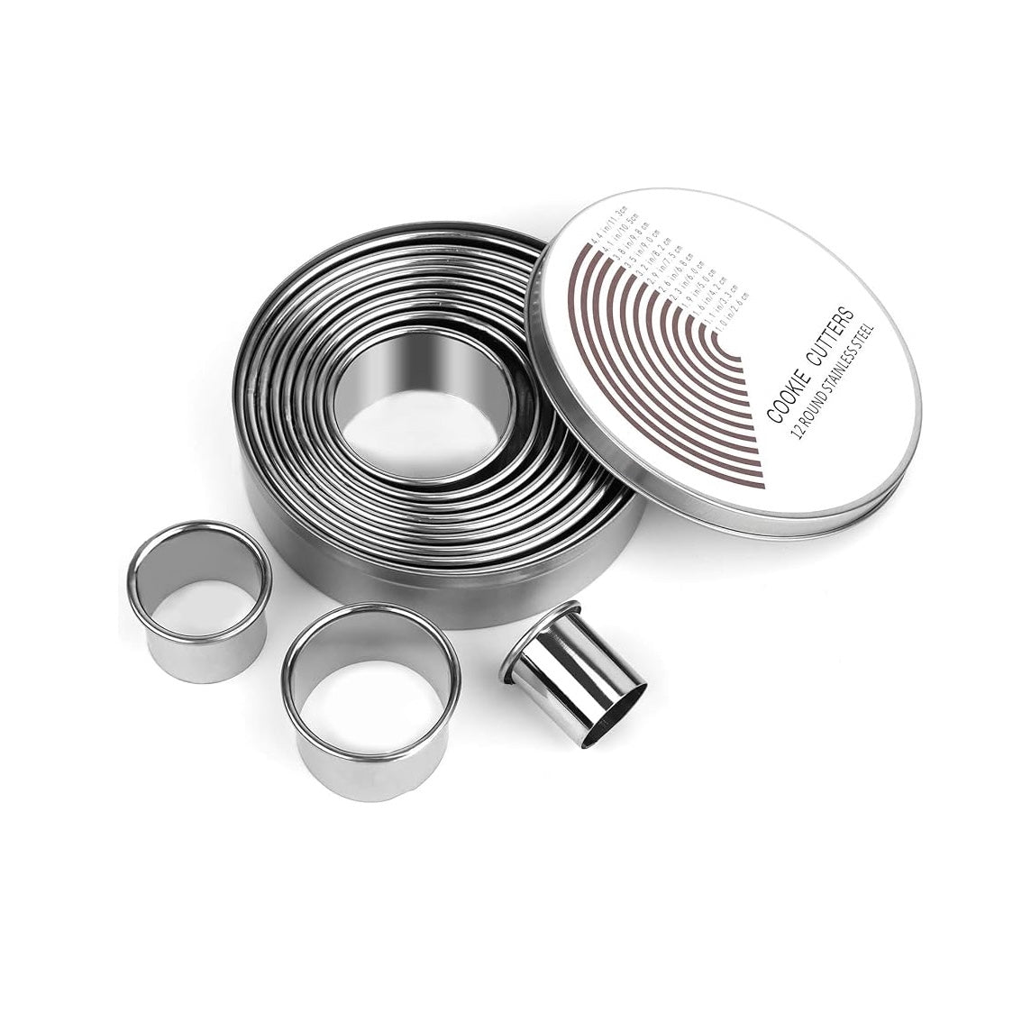 Stainless Steel 12 Piece Dough Cutter Set