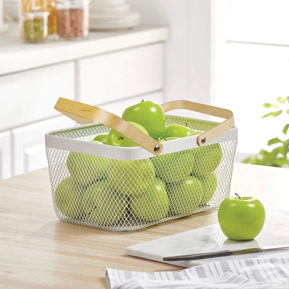 Rectangular Mesh Organizer Basket