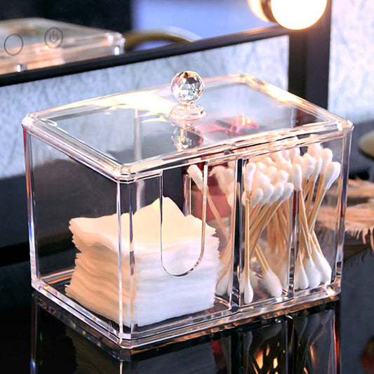 Acrylic Cotton Pad & Bud Organizer