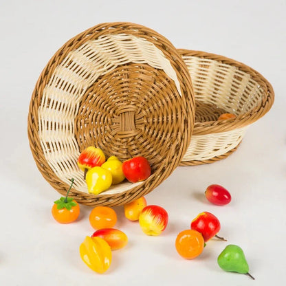 Woven Rattan Bread Basket