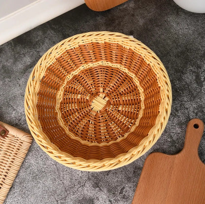 Woven Rattan Bread Basket