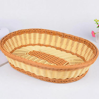 Woven Rattan Bread Basket