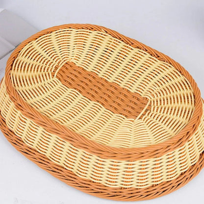 Woven Rattan Bread Basket