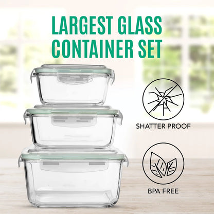 Glass Tupperware 3 Piece Set