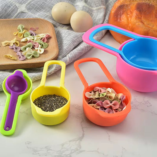 Plastic Stackable Measuring Cup & Spoon Set