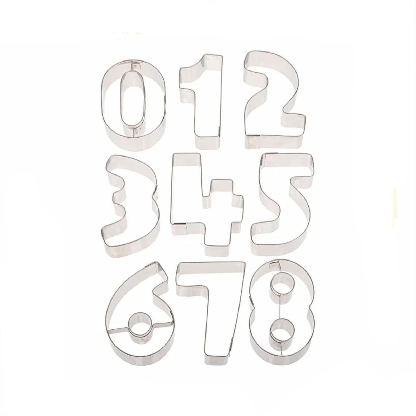 Stainless Steel Numbers Cookie Cutters