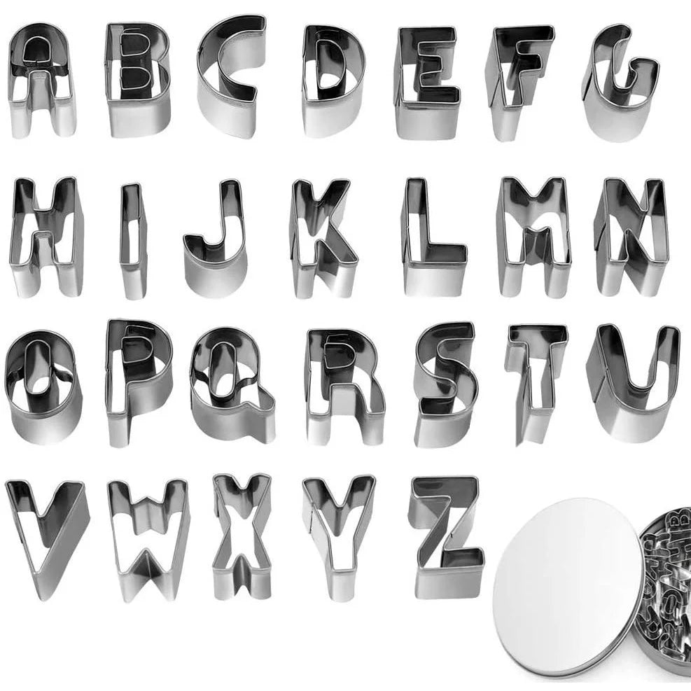 Stainless Steel Alphabet Cookie Cutters