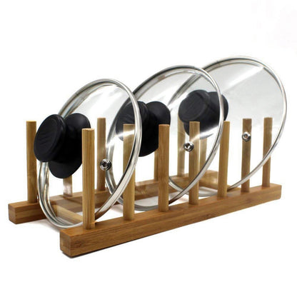 Bamboo Plate Organizer