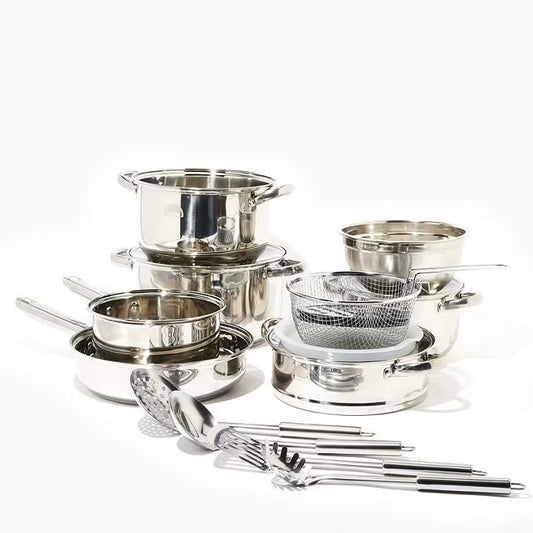 Stainless Steel 18 Piece Cookware Set