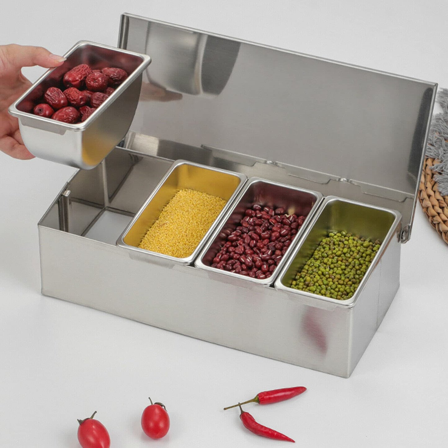 Stainless Steel Condiment Box