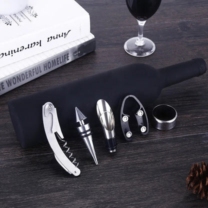 Bottle Shaped Wine Opener Set