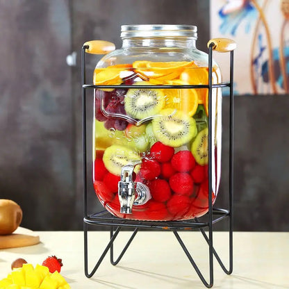 Glass Juice Dispenser With Stand