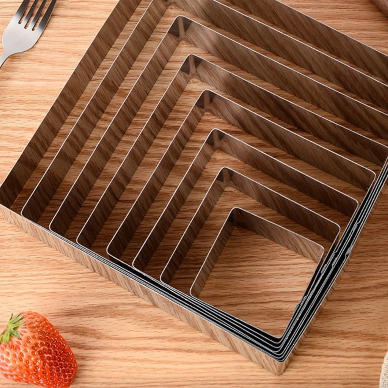 Square Stainless Steel Dough Cutter Set