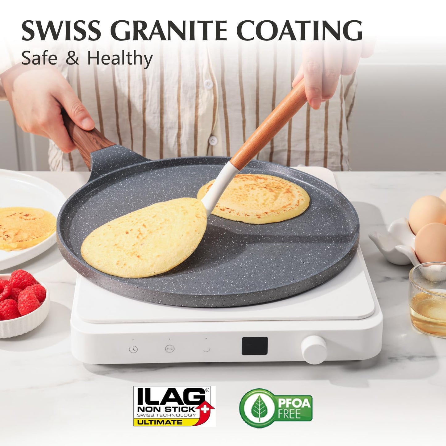 Granite Coated Crepe Pan